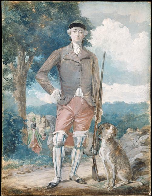 Il conte d'Artois in abito da caccia, fratello Luigi XVI