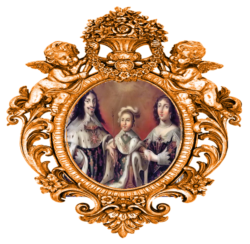 Luigi XIV bambino fra Luigi XIII a Sinistra ed Anna d'Austria a destra
