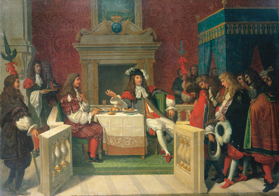 Luigi XIV pranza nella sua Camera
