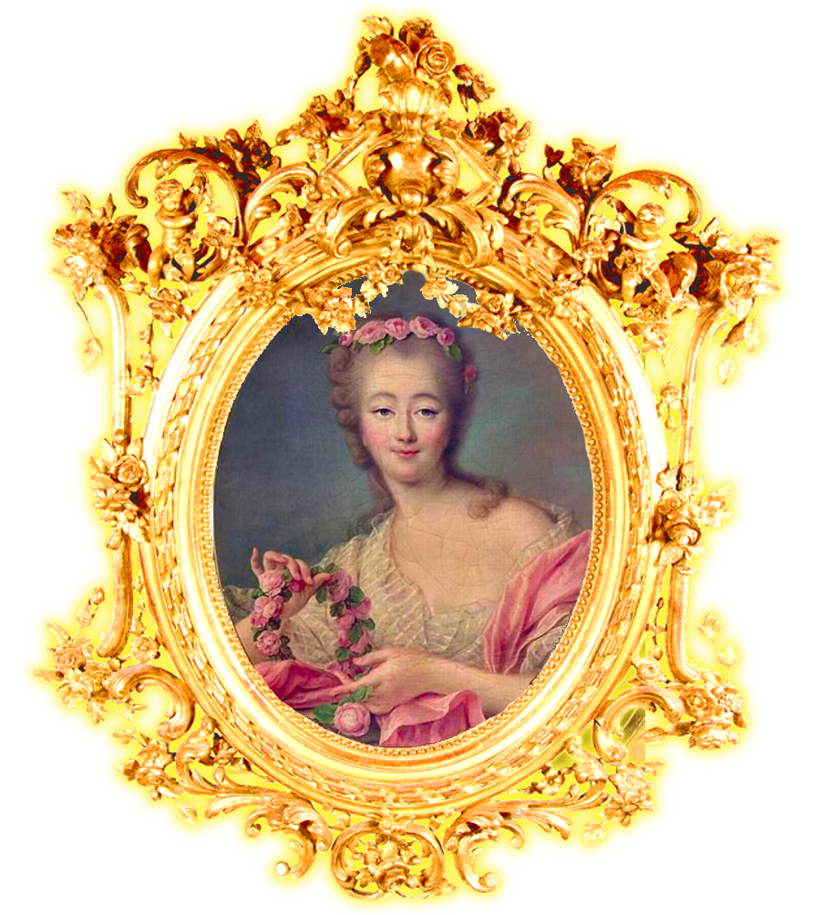 Madame du Barry con ghirlanda