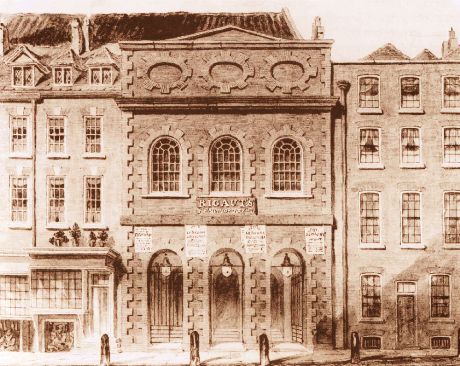 Il King's Teatre di Londra, acquerello dello scenografo William Capon, 1783